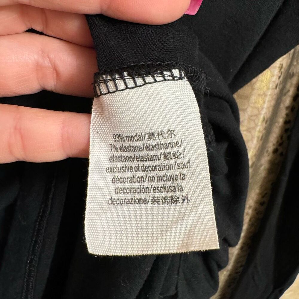 PINK Victorias Secret Super Soft Black Criss Cross Long Sleeve Top Large - Picture 4 of 4